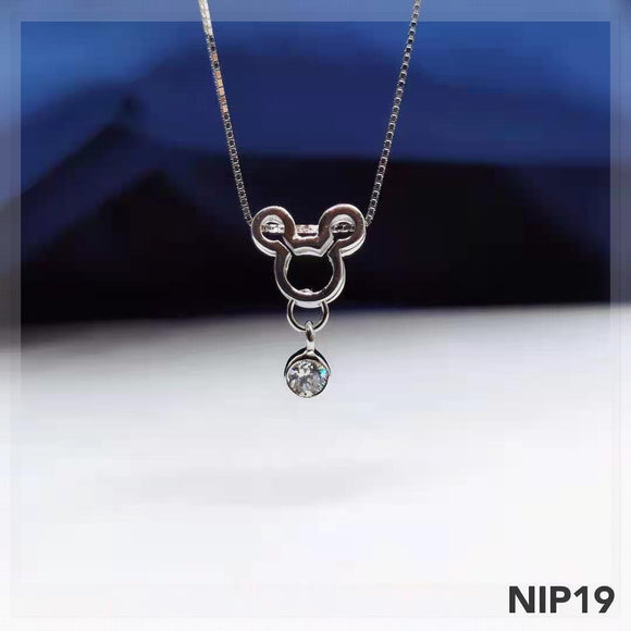 Mickey Diamond Necklace Set NIP19