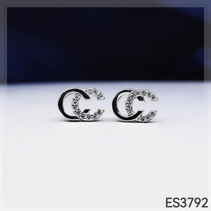Classic Strass Crystal Silver Stud Earrings ES3792