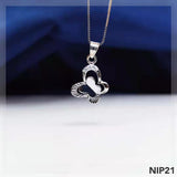 Butterfly Pendant Necklace Set