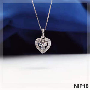 Tri-Heart Pendant Necklace Set NIP18