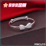 999 Silver Ribbon Rounded Baby Bangle 99BCL215