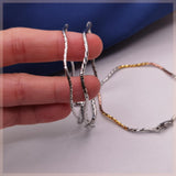 S925 Silver Thick Wave Bangle ZB50