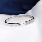 White Gold Plated Pure 925 Silver Bangle CTB02WG