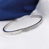 White Gold Plated Pure 925 Silver Bangle CTB02WG