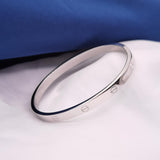 White Gold Plated Pure 925 Silver Bangle CTB03WG