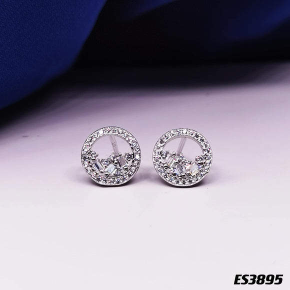 Diamond Rounded Stud Earrings 闪钻圆形耳钉 ES3895