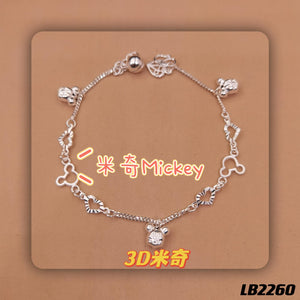 3D Mickey Heart Chain Bracelet LB2260