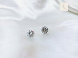 Silver Rounded Stud Earrings