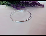 S999 Silver Plain Rounded Bangle 99B722